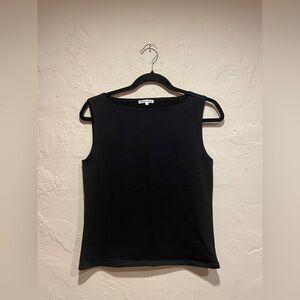 REFORMATION Organic Cotton Black Sleeveless Top